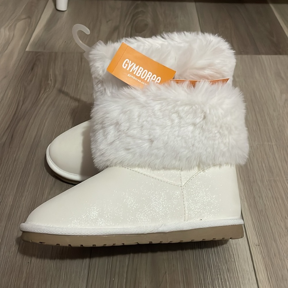 Gymboree White Glitter boots Size 2